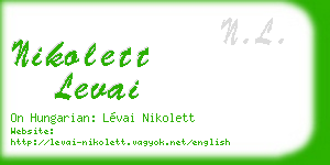 nikolett levai business card